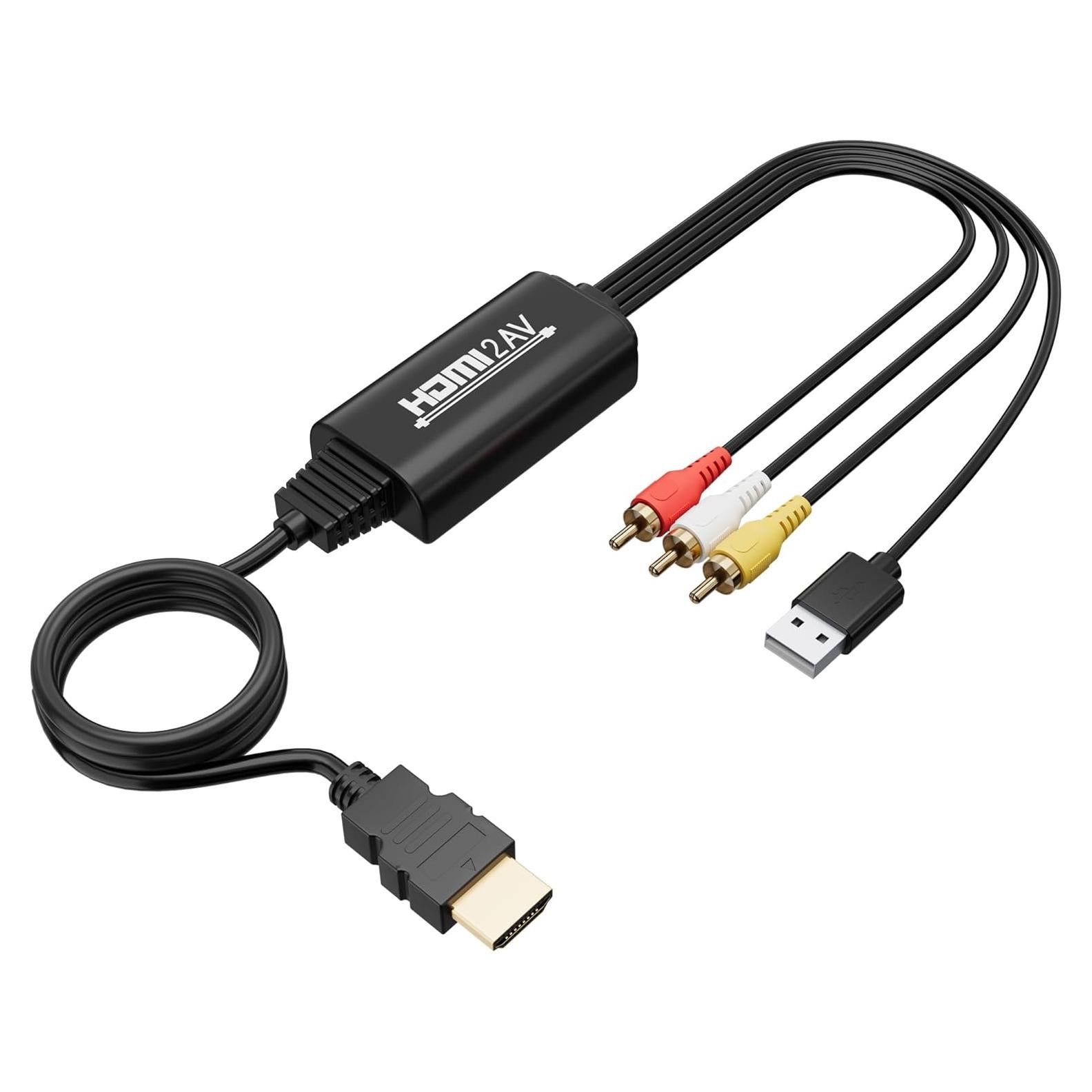 Convertidor HDMI a RCA Adoreen 1080P 1.83m Plug-and-Play