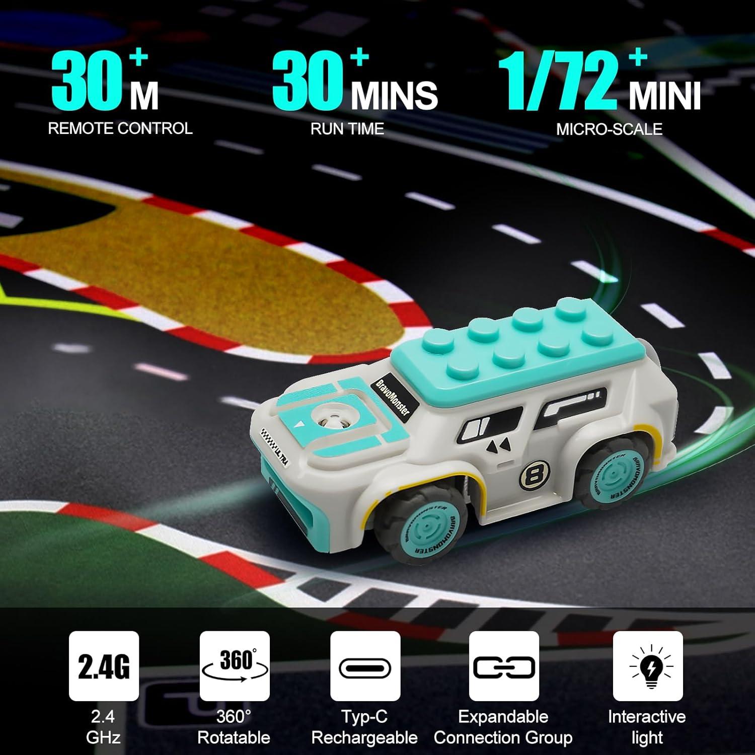 Coche RC Mini 1:72 BRAVOMONSTER Drift Proporcional Amarillo