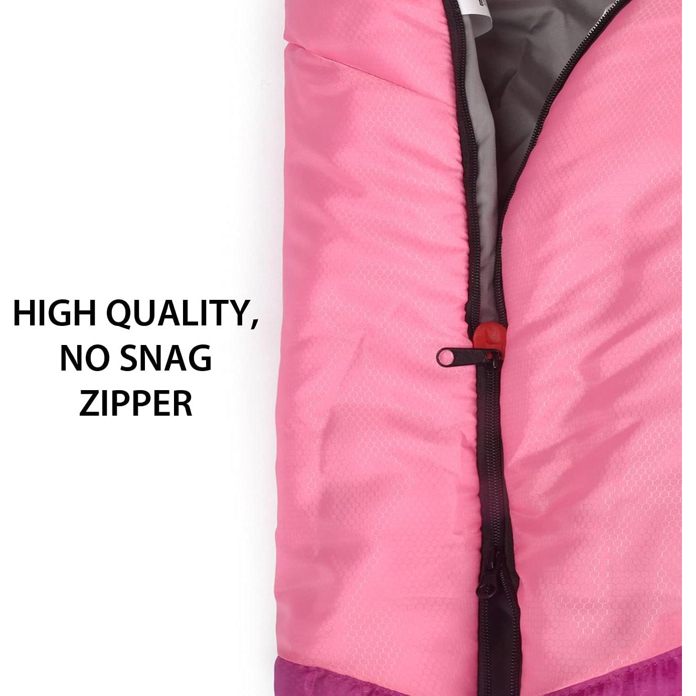 Saco de Dormir Momia Gold Armour Rosa 220x84 cm para Camping