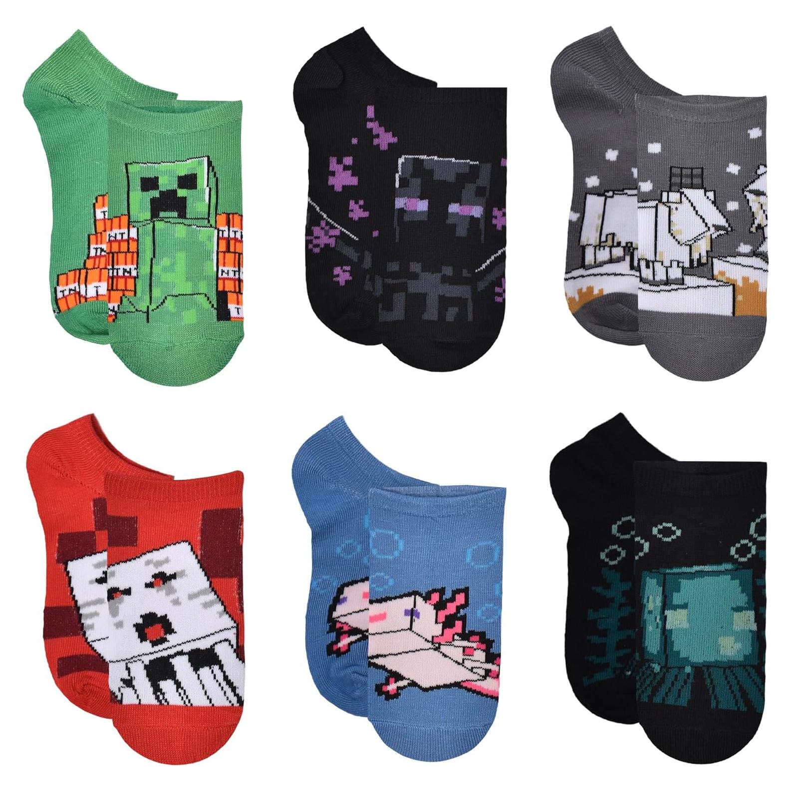 Set de Calcetines Cortos Minecraft para Niños 3-Pack