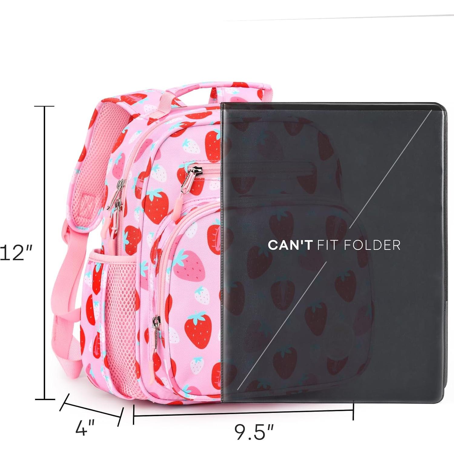 Mochila Infantil Mibasies Rosa Fresa 30 cm 7L para Niñas