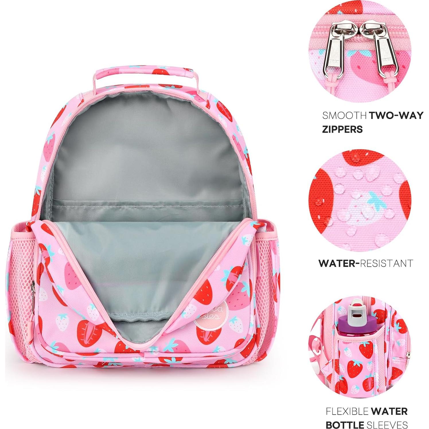 Mochila Infantil Mibasies Rosa Fresa 30 cm 7L para Niñas