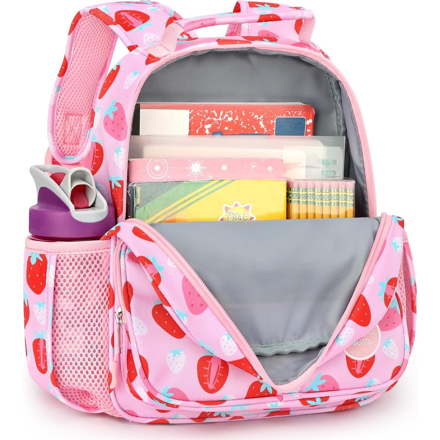 Mochila Infantil Mibasies Rosa Fresa 30 cm 7L para Niñas