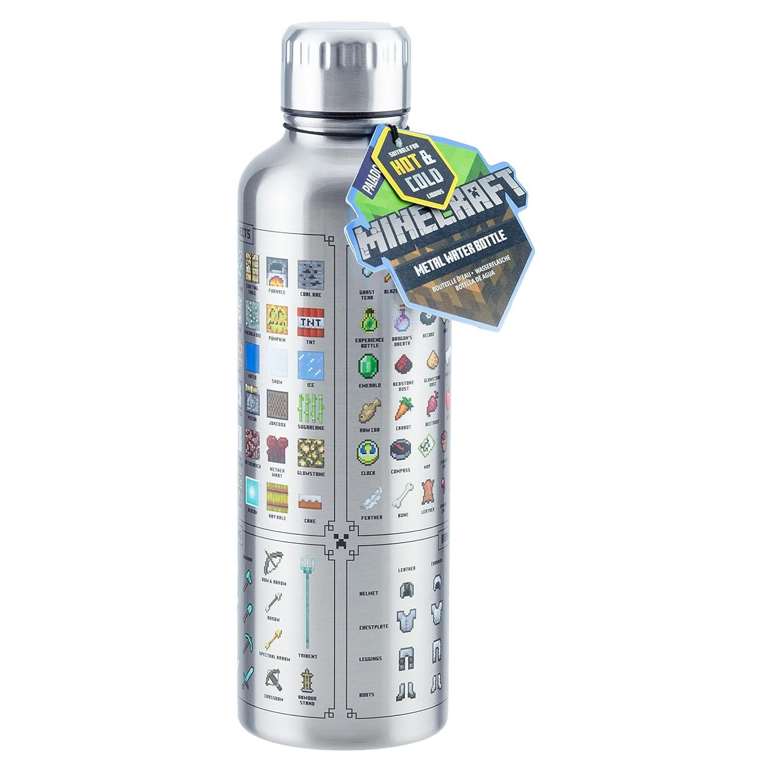 Botella de Agua de Metal Minecraft Paladone 500ml