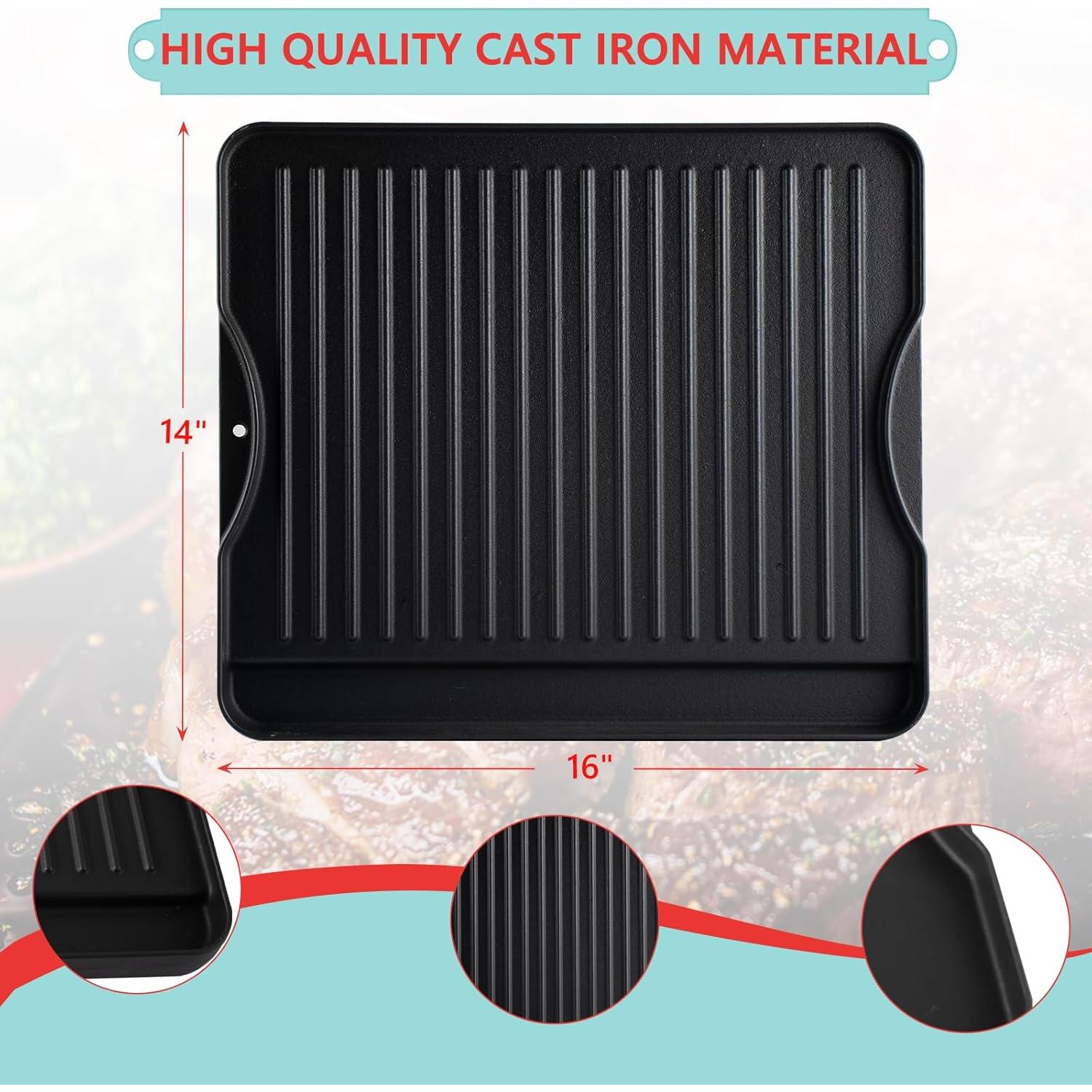 Plancha Reversible Hierro Fundido 40.64x35.56cm WEBROIL