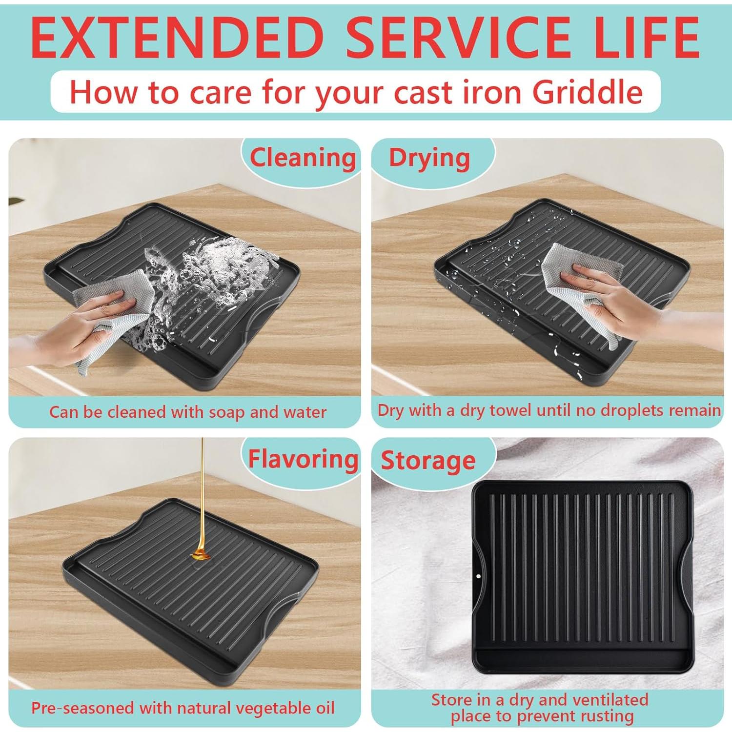 Plancha Reversible Hierro Fundido 40.64x35.56cm WEBROIL