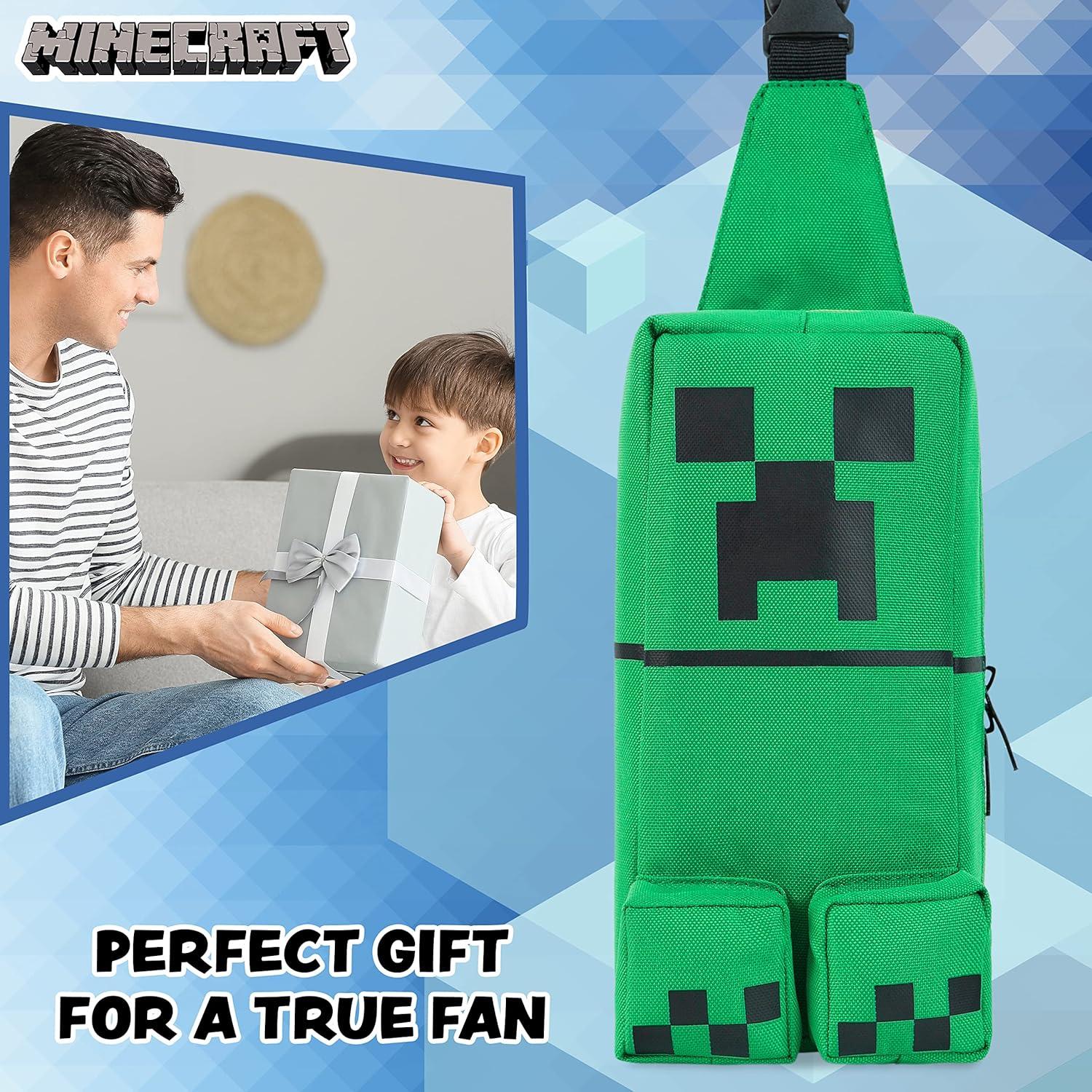 Bolsa Cruzada Minecraft Creeper Verde para Niños