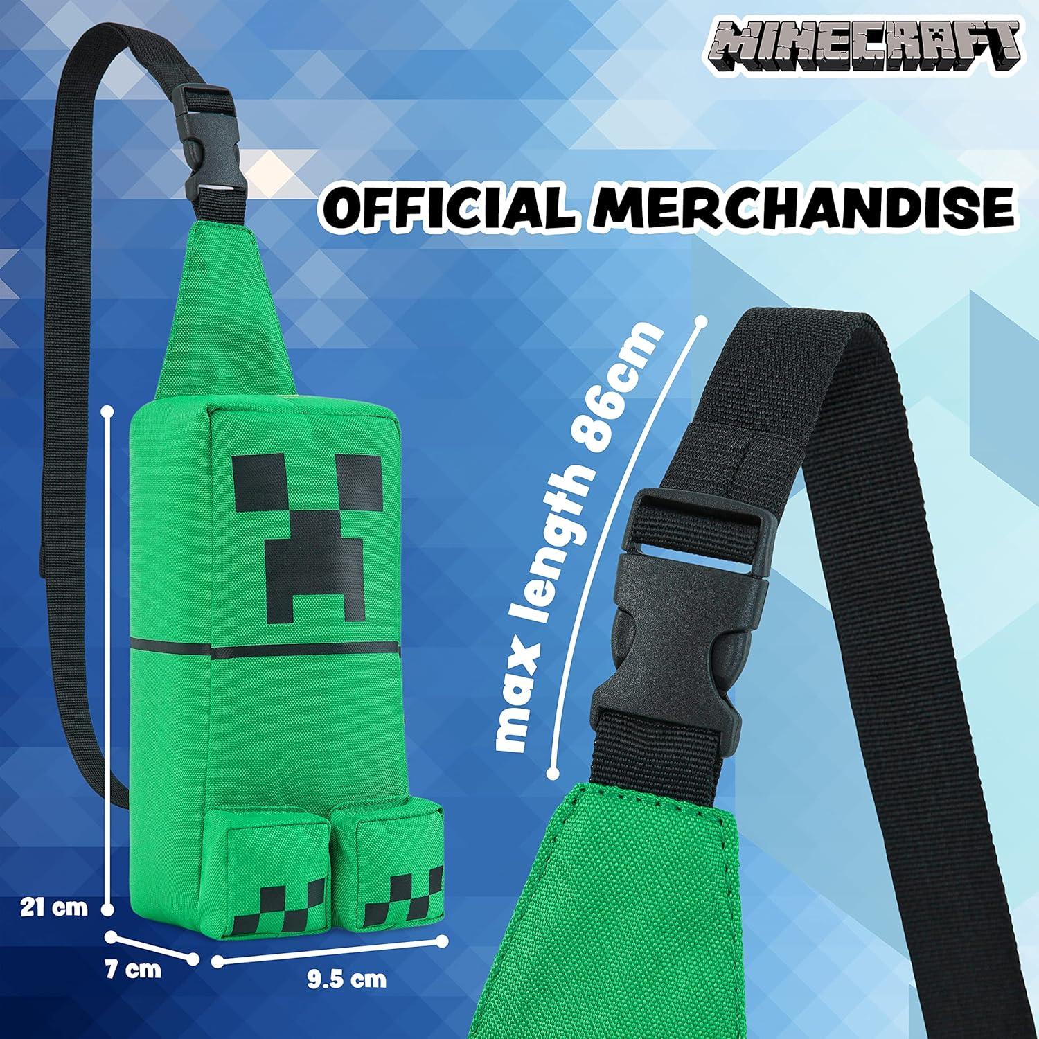 Bolsa Cruzada Minecraft Creeper Verde para Niños
