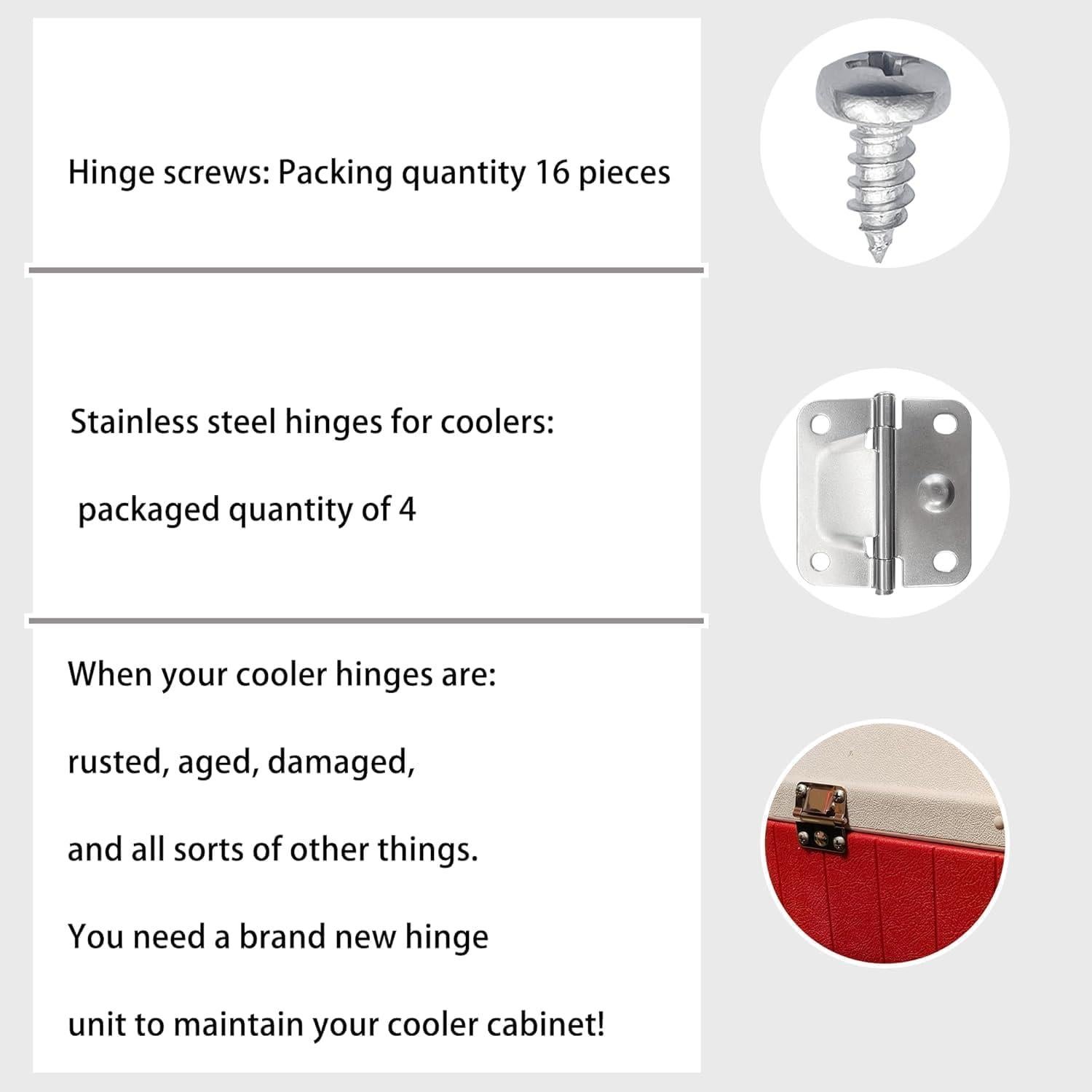 Bisagras de Acero Inoxidable Coleman para Enfriadores - 2 Piezas