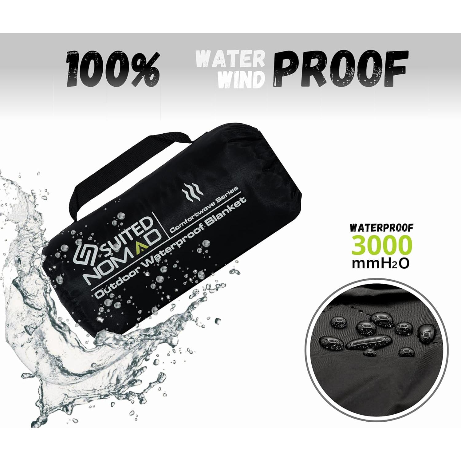 Manta de Estadio Impermeable SuitedNomad 208x145 cm Azul