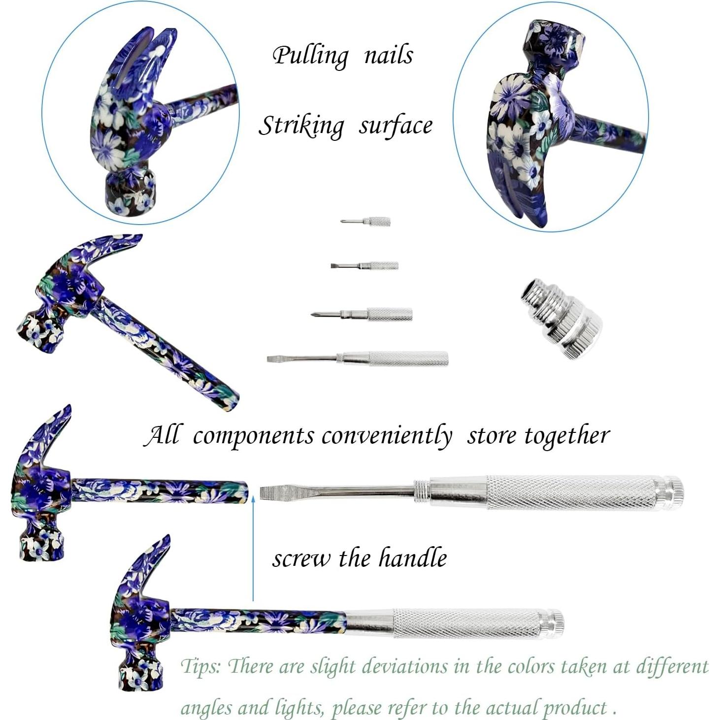 Martillo Floral Multifuncional 6 en 1 LASUND Púrpura