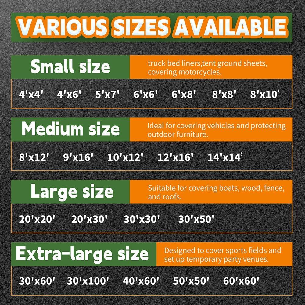 Lona Impermeable Negra RAINDEWAY 3x3m (2 Pcs) Resistente UV
