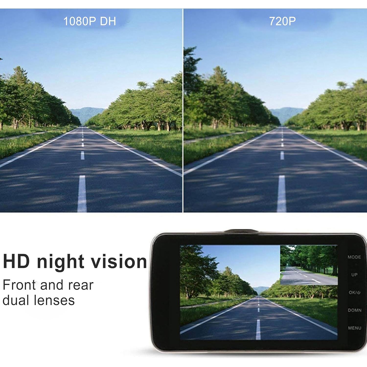 Cámara de tablero 1080P METRICSQUARE con visión nocturna