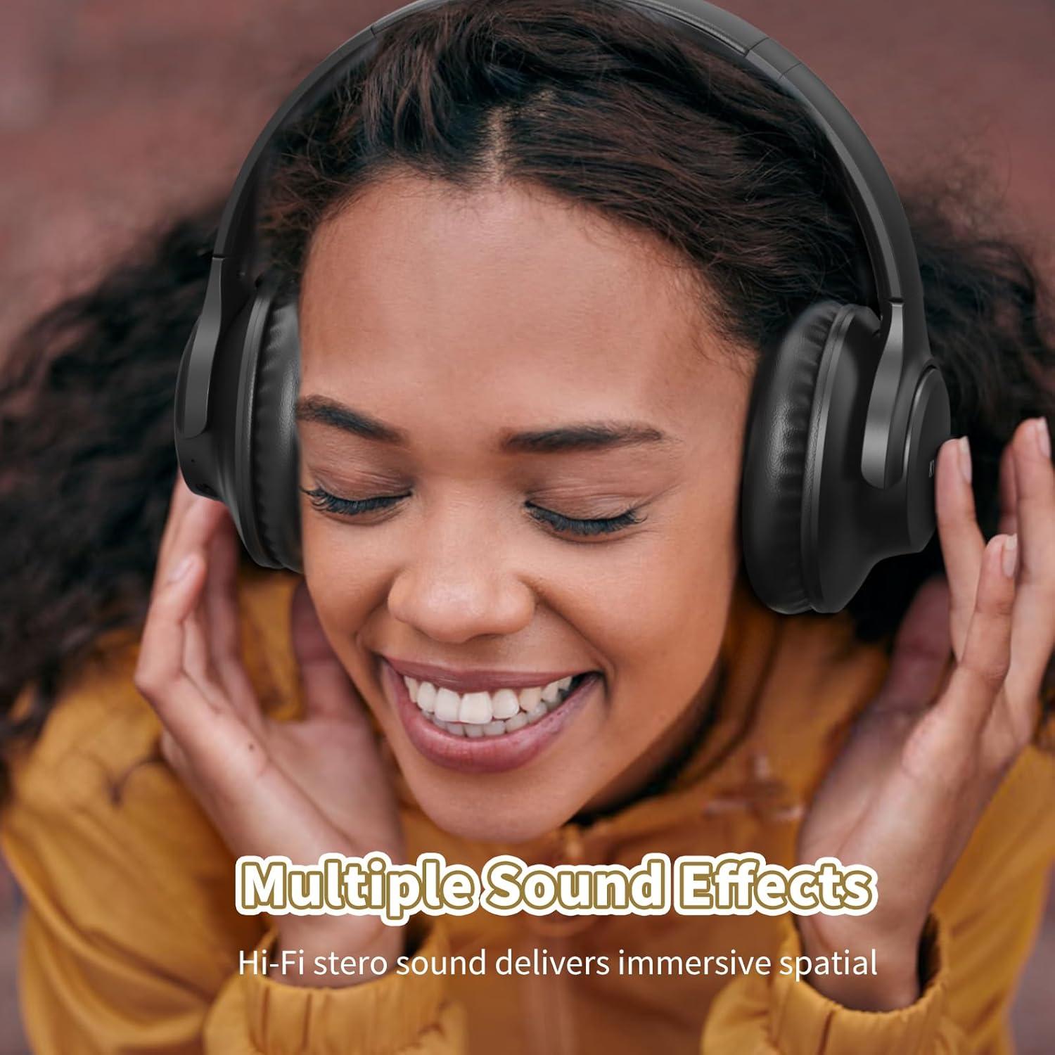 Auriculares Bluetooth KVIDIO WH201A Plegables 65h Batería