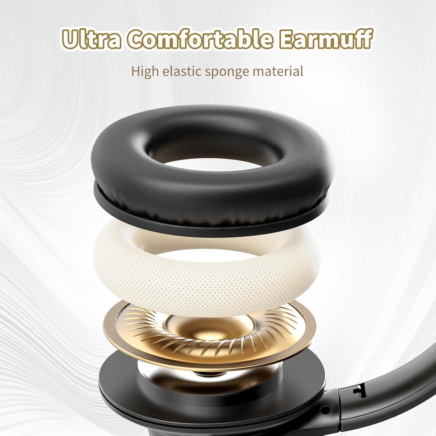 Auriculares Bluetooth KVIDIO WH201A Plegables 65h Batería