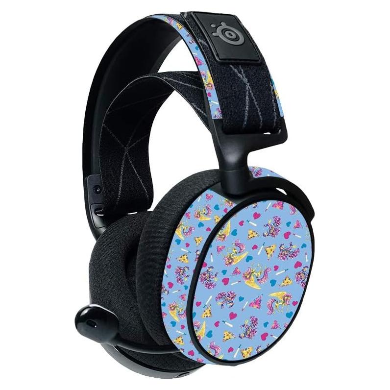 MightySkins Compatible with Steelseries Arctis 7 Gaming Headset (2019) - Castle Unicorns | Protective, Durable, and Unique Vinyl Decal| Easy to Apply, Remove, and Change Styles | Made In The USA
