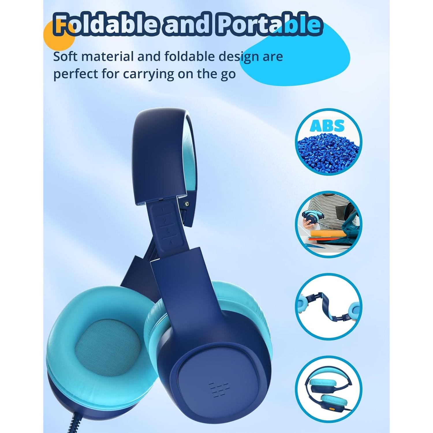 Auriculares Tronsmart KH01 para Niños Plegables 85dB Azul