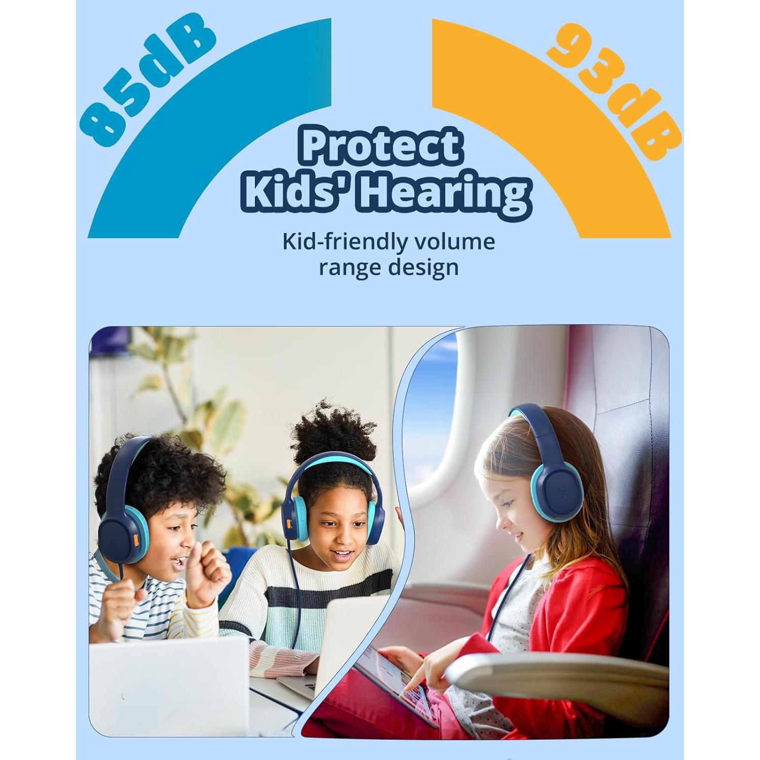 Auriculares Tronsmart KH01 para Niños Plegables 85dB Azul