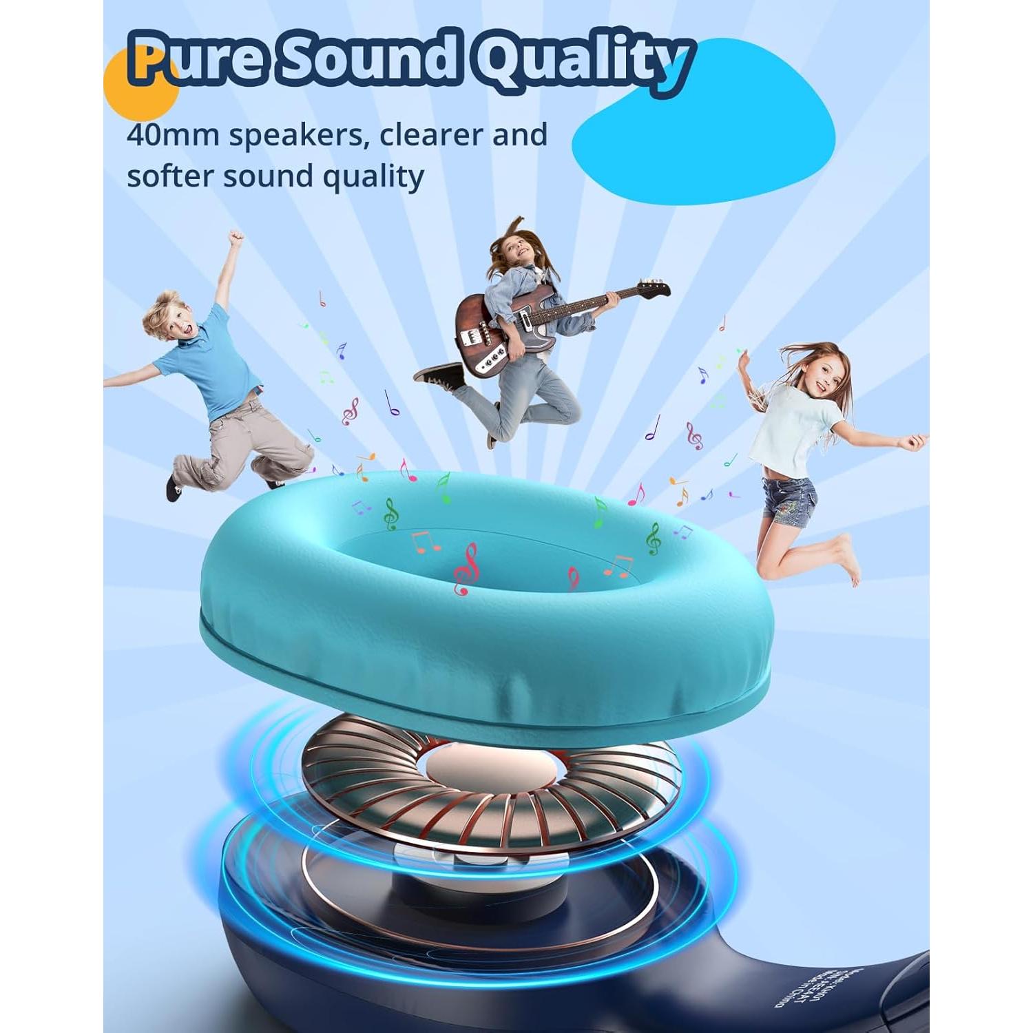 Auriculares Tronsmart KH01 para Niños Plegables 85dB Azul