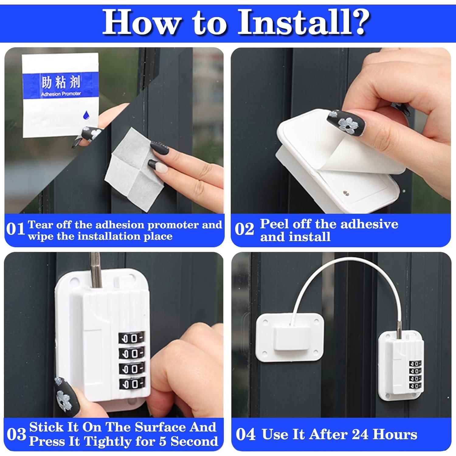 Cerradura de Seguridad para Refrigerador con Contraseña - Negra