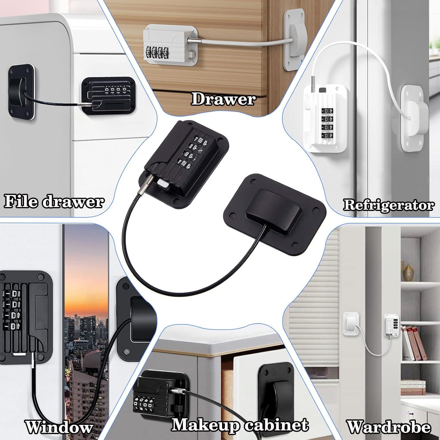 Cerradura de Seguridad para Refrigerador con Contraseña - Negra