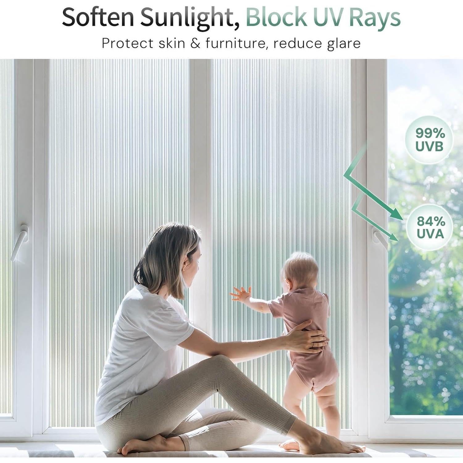 Película de Ventana LUTE Esmerilada Estriada 44.5x199.4 cm