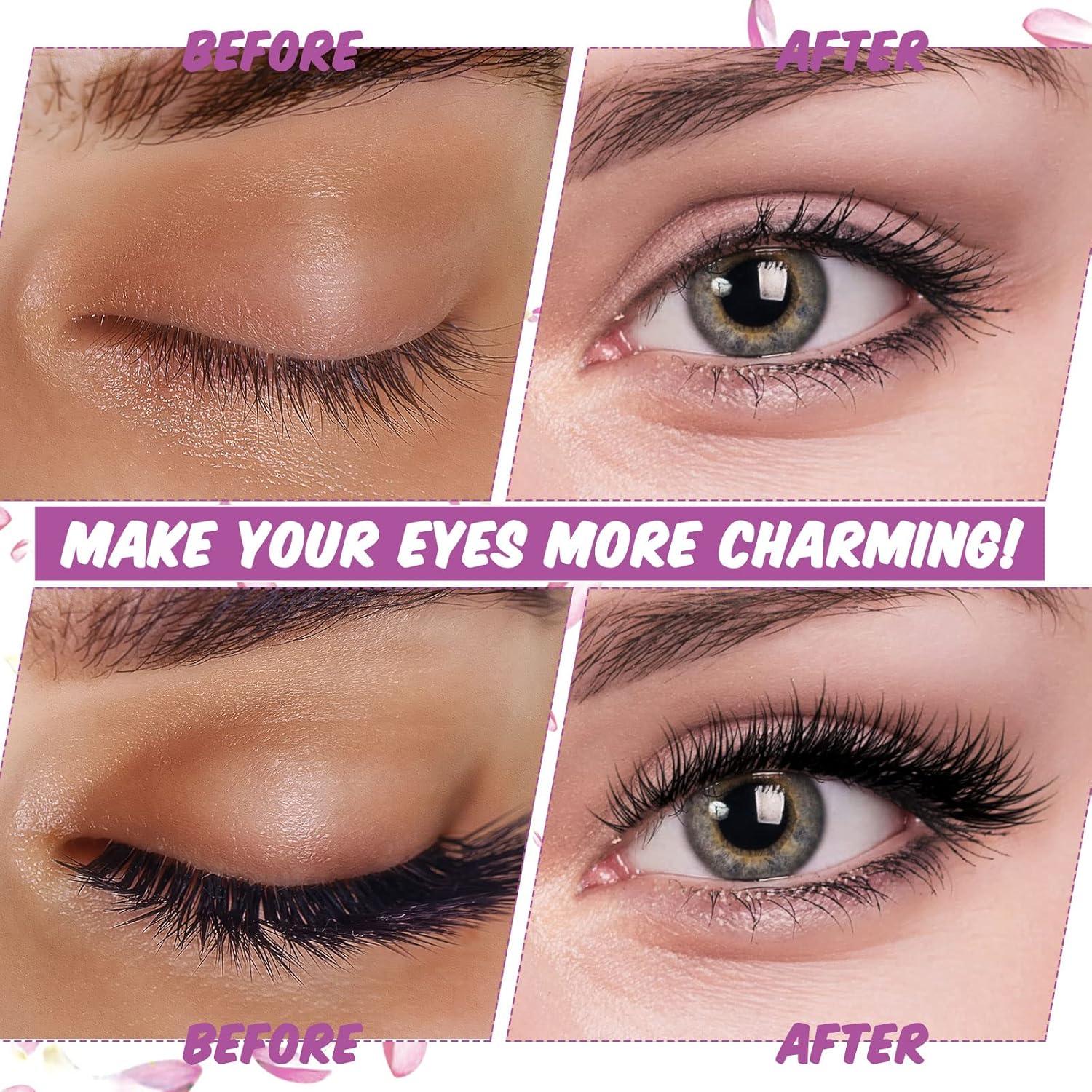 16 Pares de Pestañas Postizas Reutilizables Linyuthia - Estilo Natural