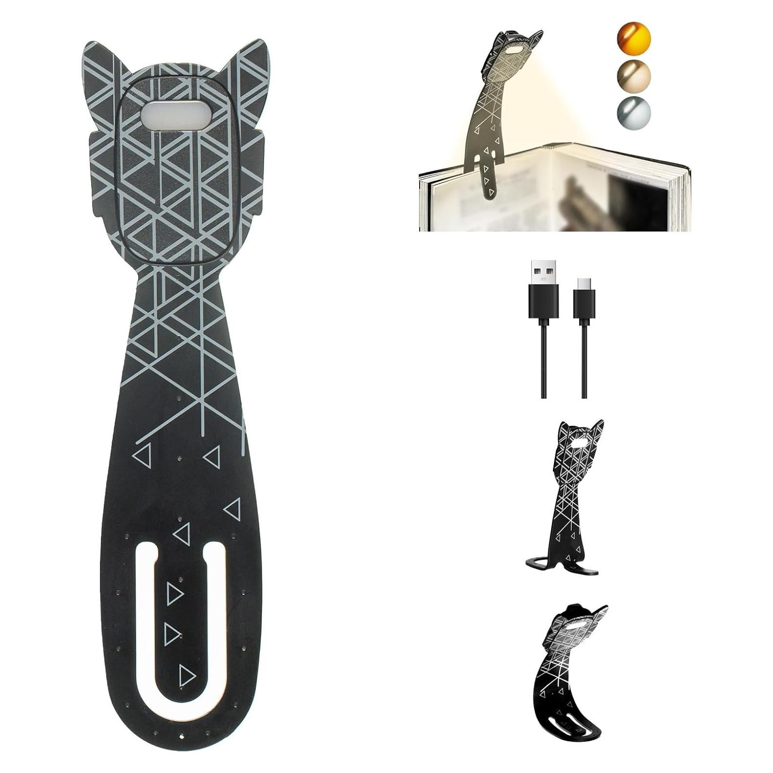 Lámpara de Lectura Recargable MILA&LOUIS con Clip y Brillo Ajustable