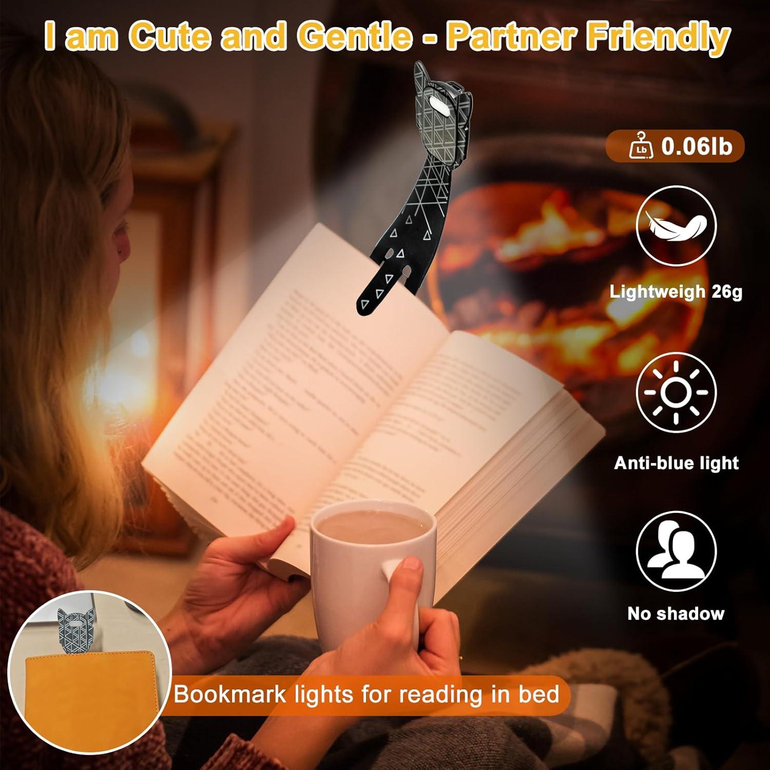 Lámpara de Lectura Recargable MILA&LOUIS con Clip y Brillo Ajustable