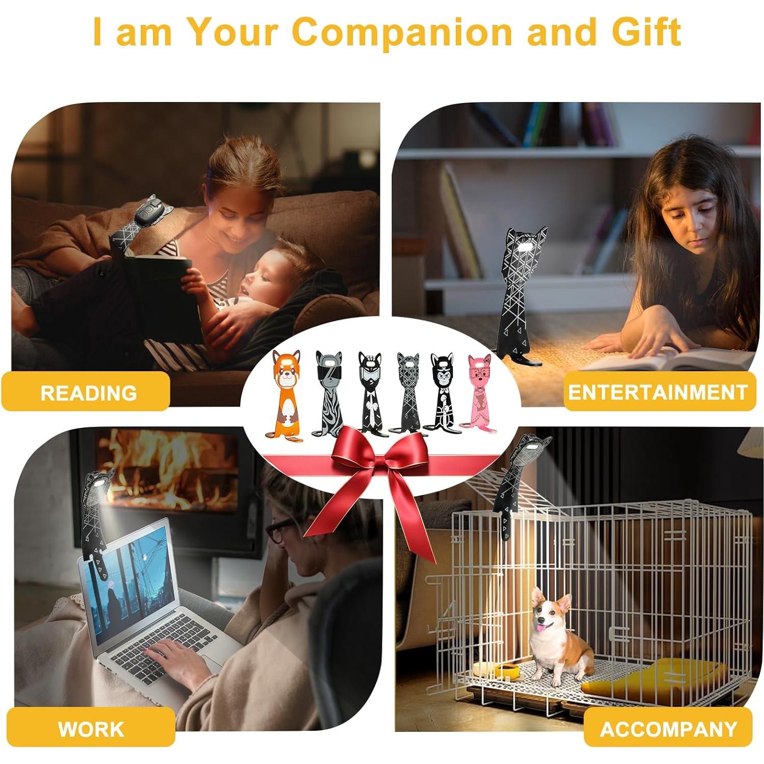 Lámpara de Lectura Recargable MILA&LOUIS con Clip y Brillo Ajustable