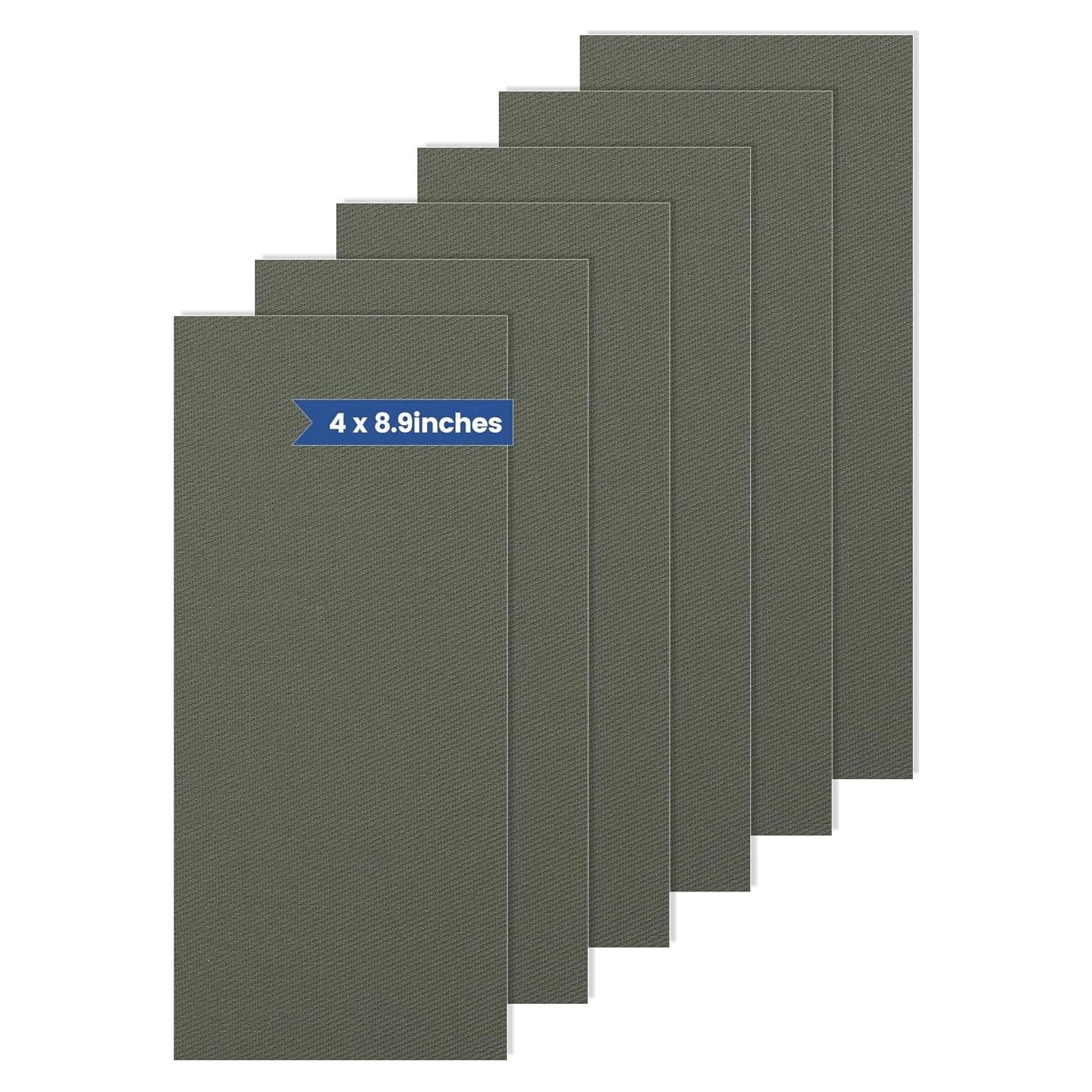 Parche Termoadhesivo LCEAI 6 Piezas 10x22 cm Verde Militar