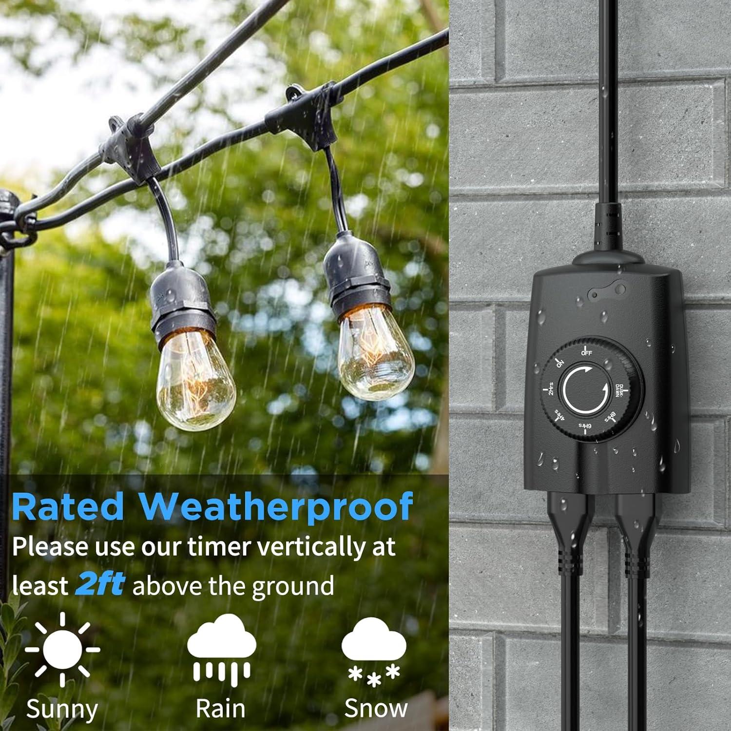 Temporizador Exterior G-ELEK 24 Horas con Sensor de Luz