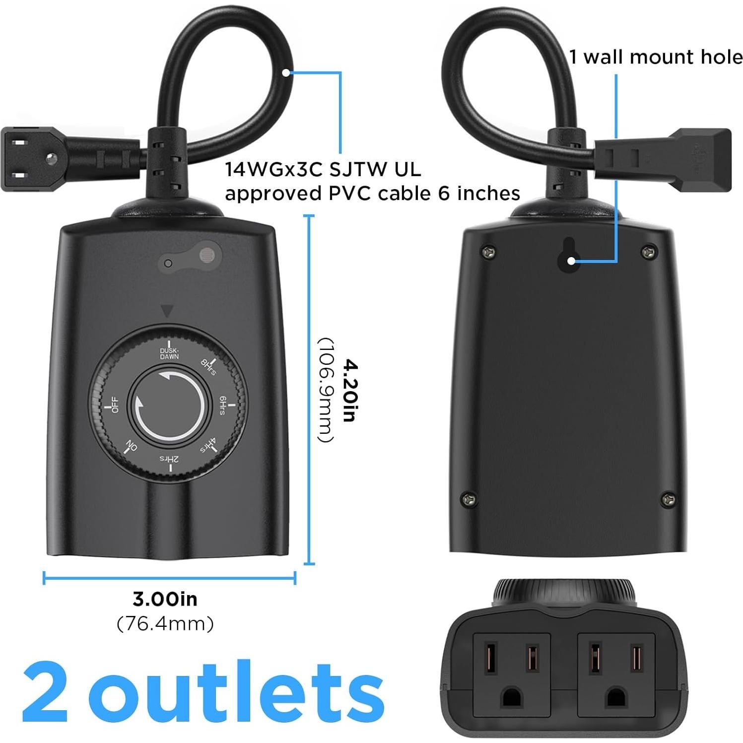 Temporizador Exterior G-ELEK 24 Horas con Sensor de Luz