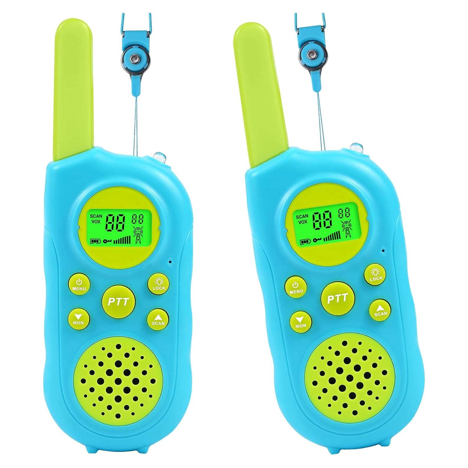 Walkie Talkies para Niños VOOPON 22 Canales Largo Alcance Azul