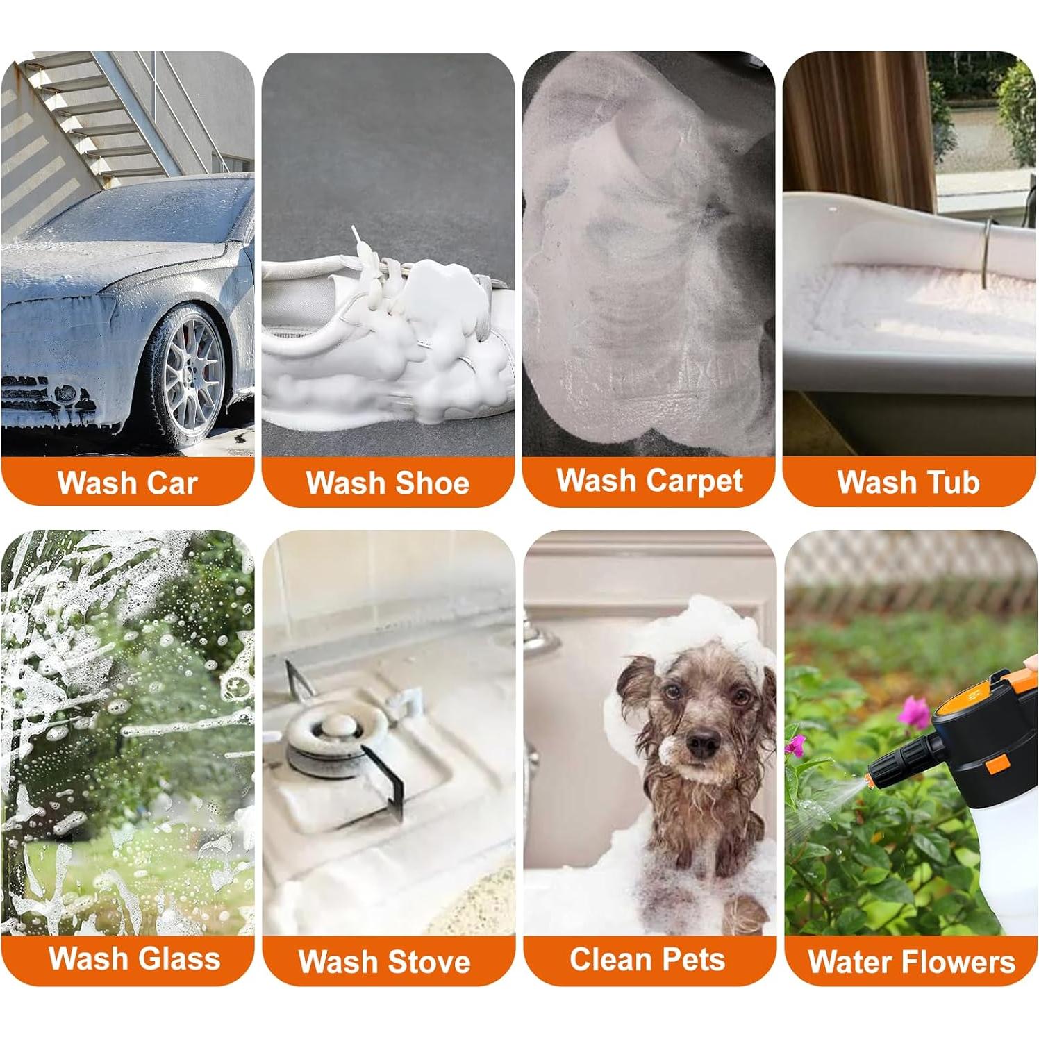 Pulverizador de Espuma Eléctrico YDFL 1.5L USB para Lavado de Autos