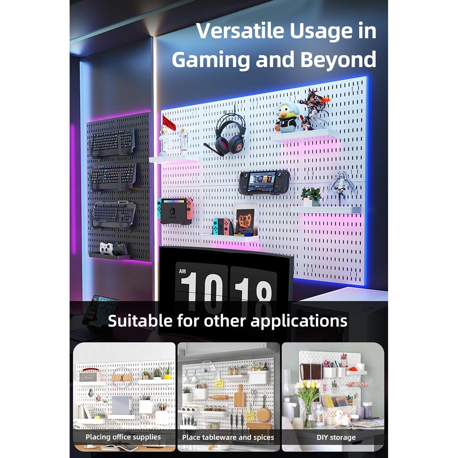 Kit Organizador de Pared Tablero Perforado Zestify Blanco 30x30cm