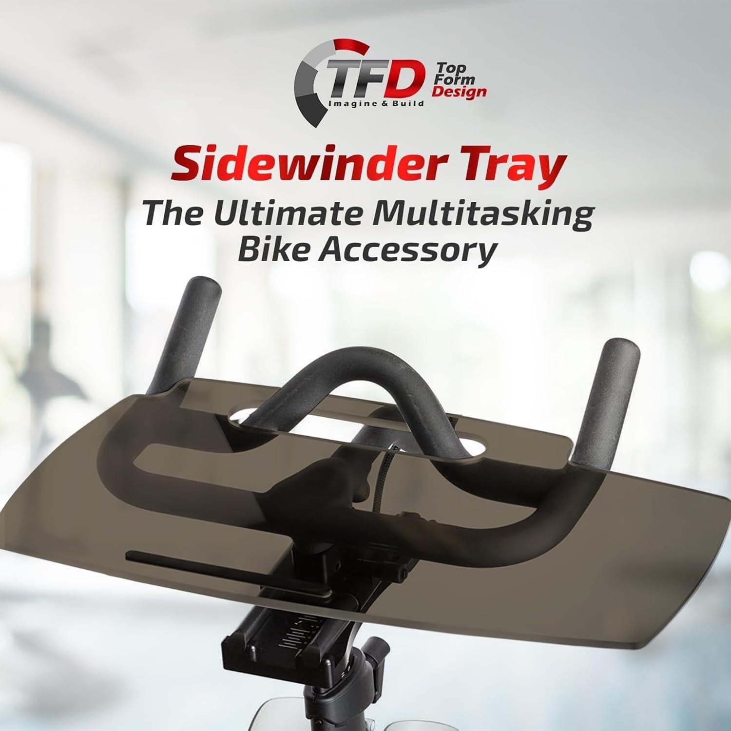 Bandeja Sidewinder TFD Negra para Peloton Bike - Soporte Laptop