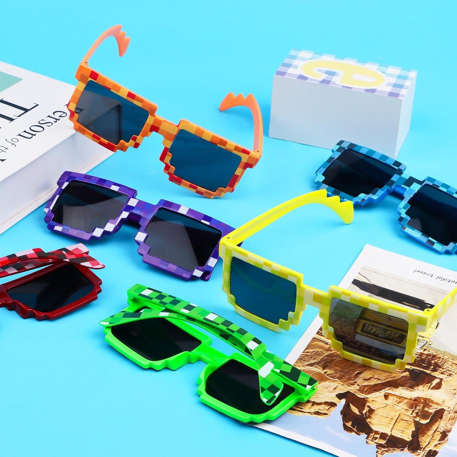 CCINEE 12 Gafas de Sol Pixeladas para Fiesta - Colores Asortidos