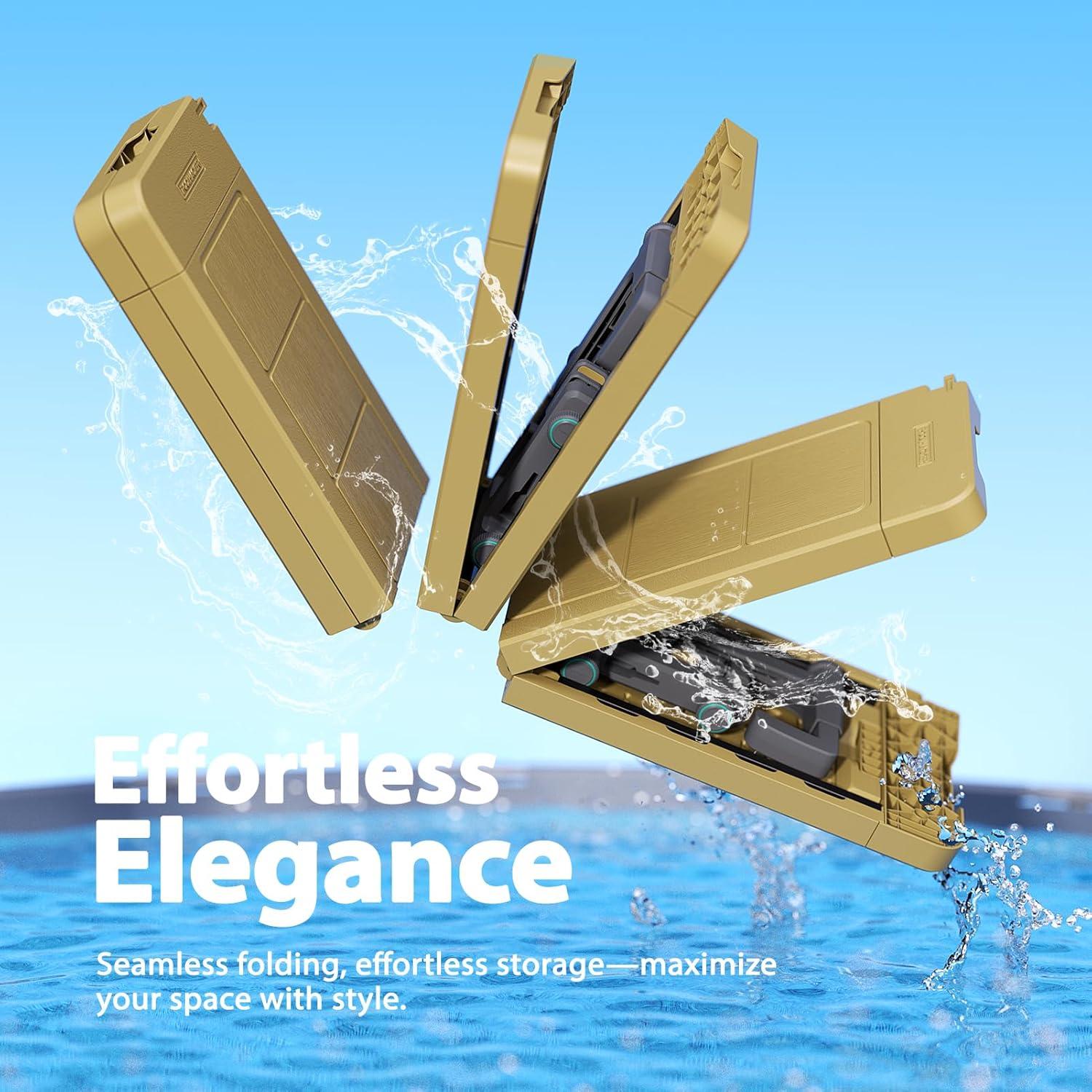 Bar de piscina plegable POOLHACKER 97.79x29.72 cm Marrón Ámbar