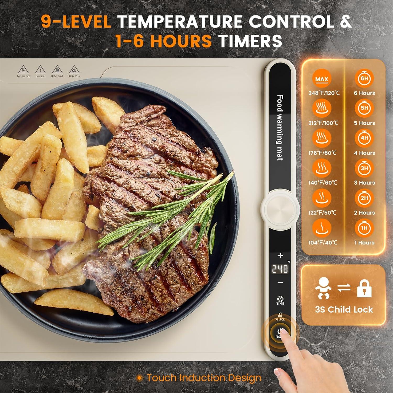 Alfombrilla Calentadora Eléctrica Turniton 60x38 cm 330W Beige