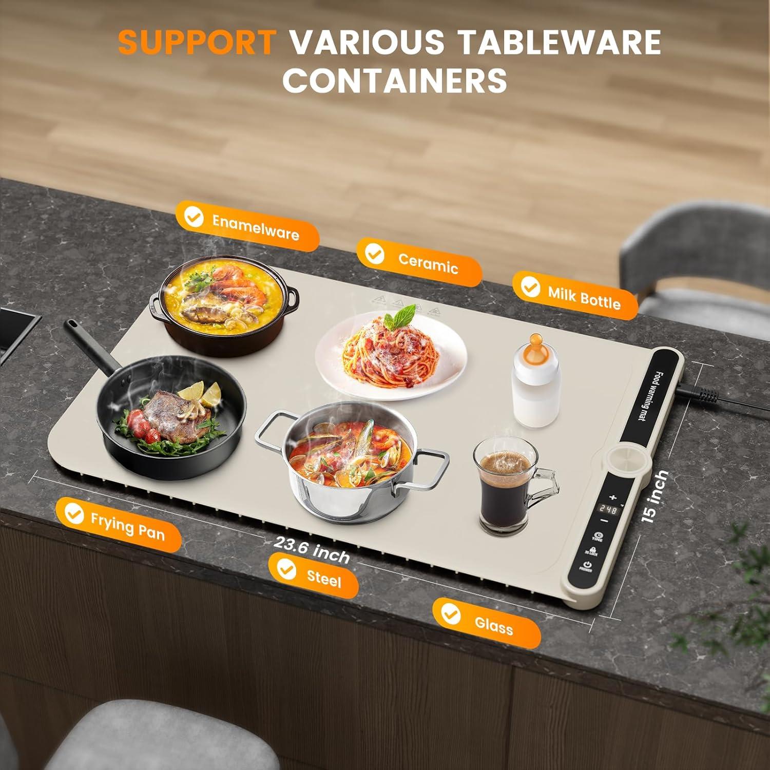 Alfombrilla Calentadora Eléctrica Turniton 60x38 cm 330W Beige