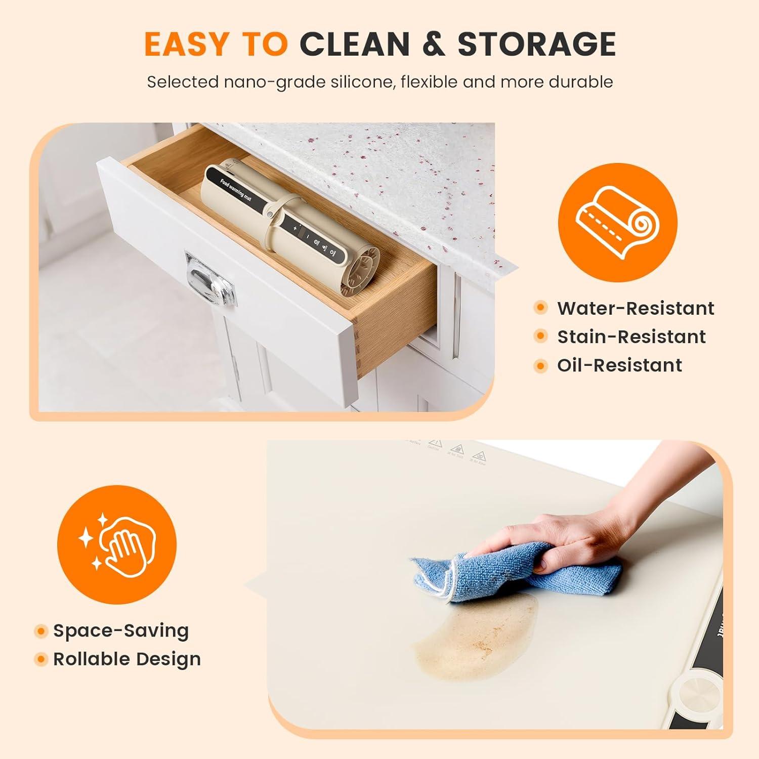 Alfombrilla Calentadora Eléctrica Turniton 60x38 cm 330W Beige