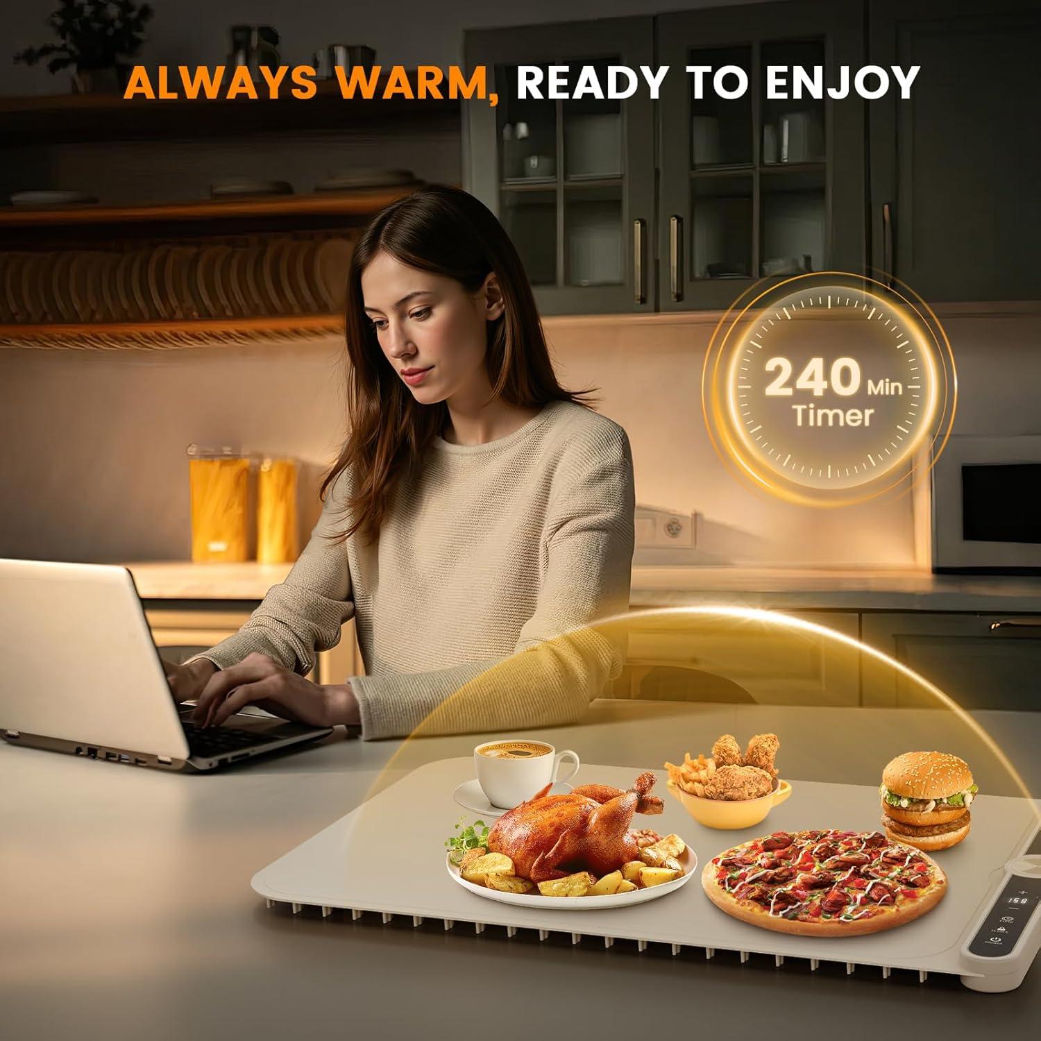 Alfombrilla Calentadora Eléctrica Turniton 60x38 cm 330W Beige