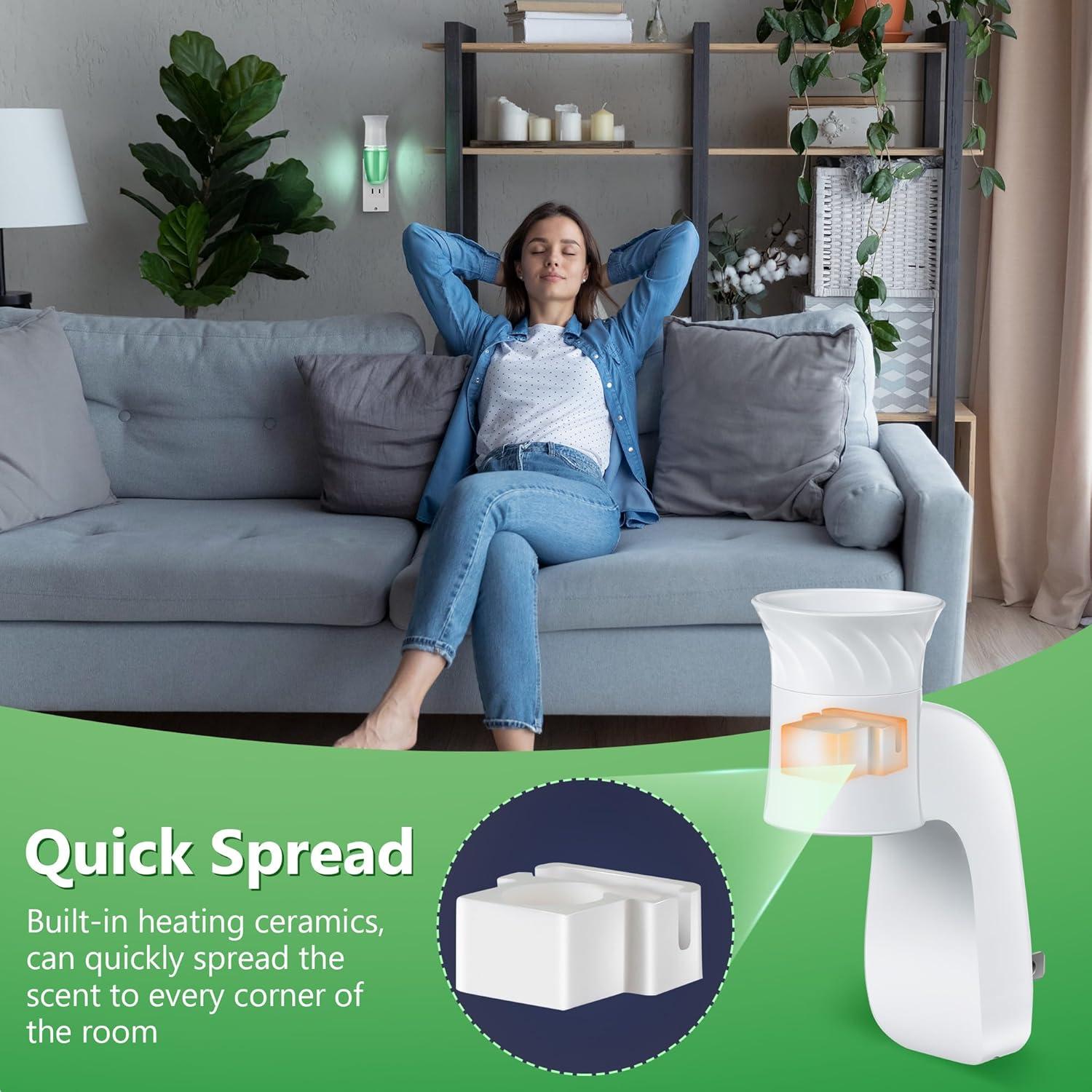 Enchufe de Fragancia Saillong con Luz Nocturna y Difusor