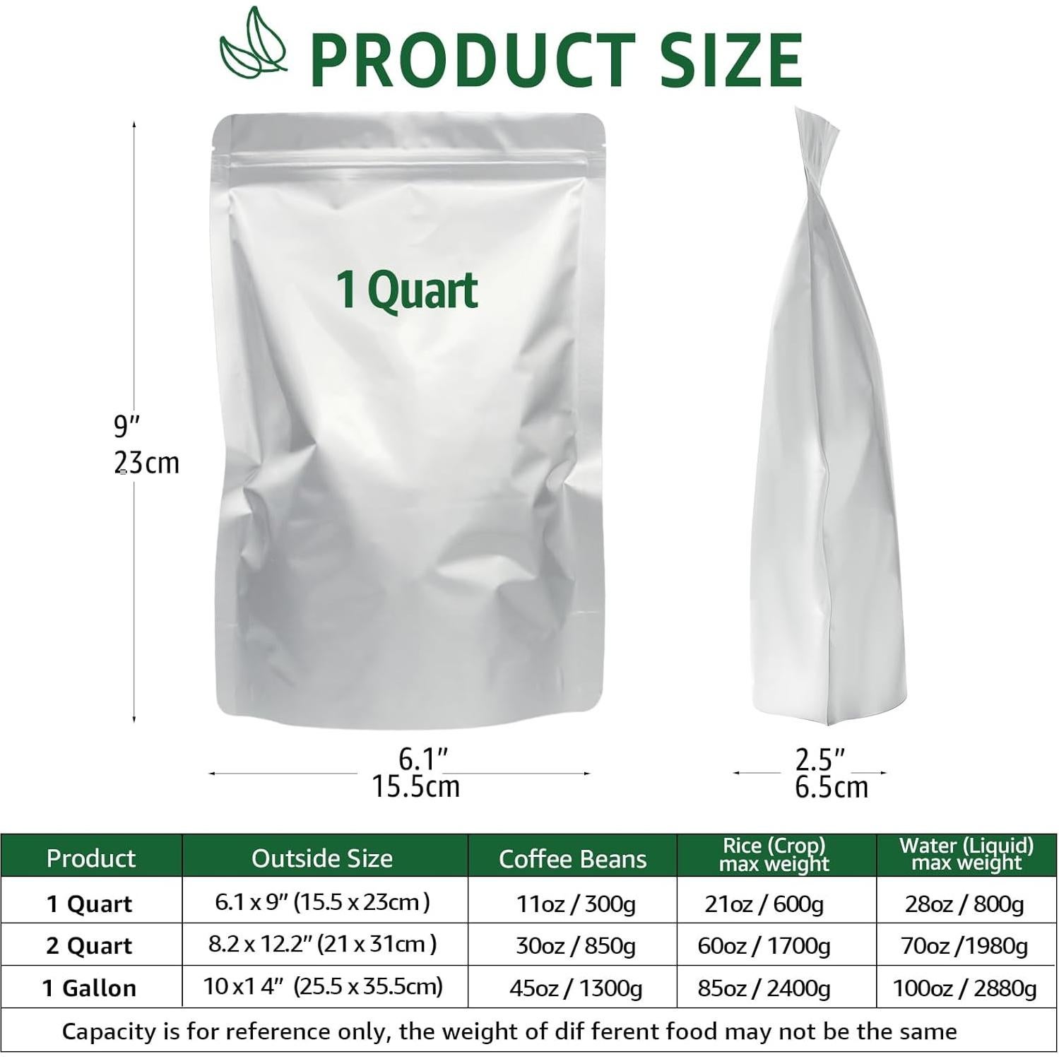 50 Bolsas Mylar 1 Cuarto Kascour 6x9 Pulgadas A Prueba de Olores