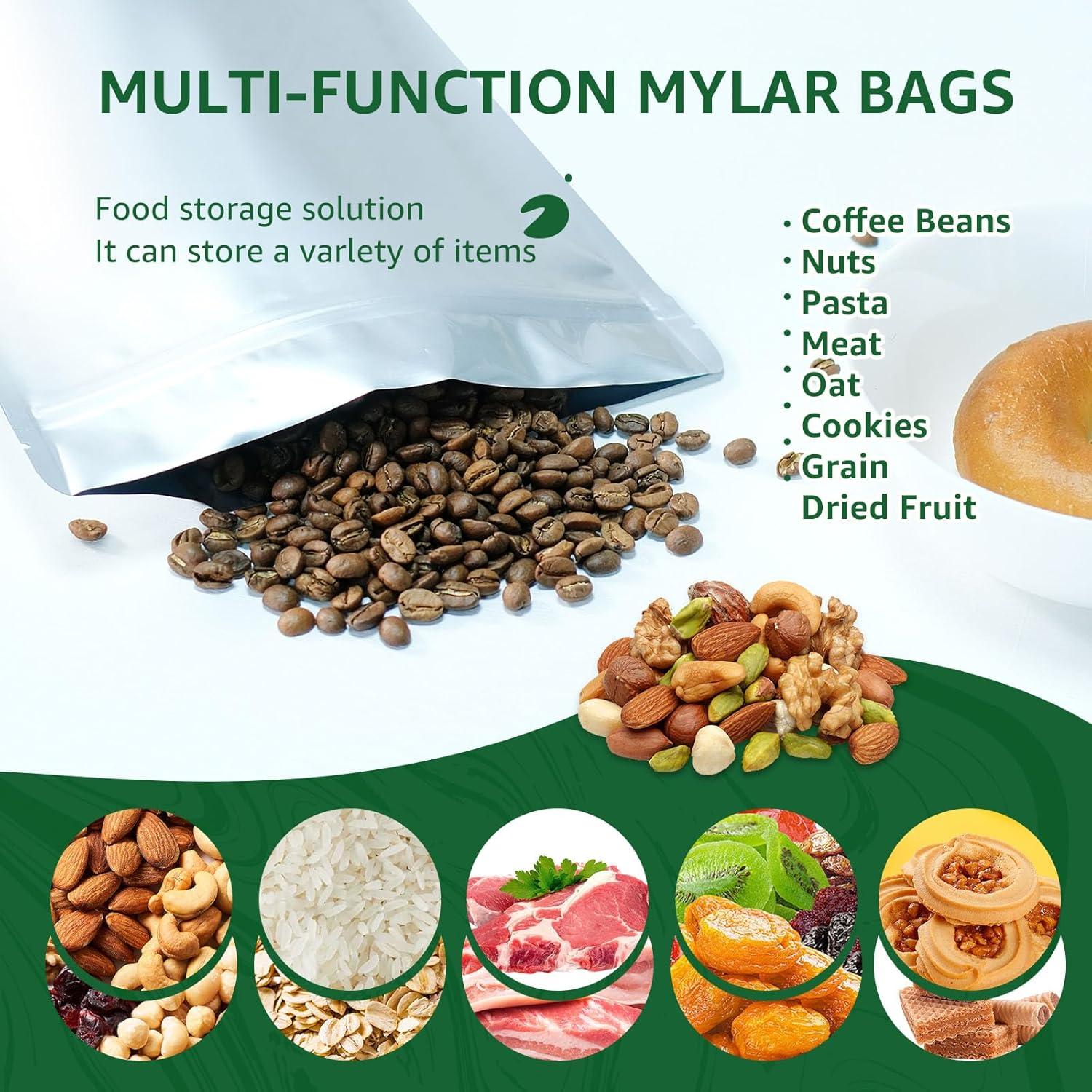 50 Bolsas Mylar 1 Cuarto Kascour 6x9 Pulgadas A Prueba de Olores