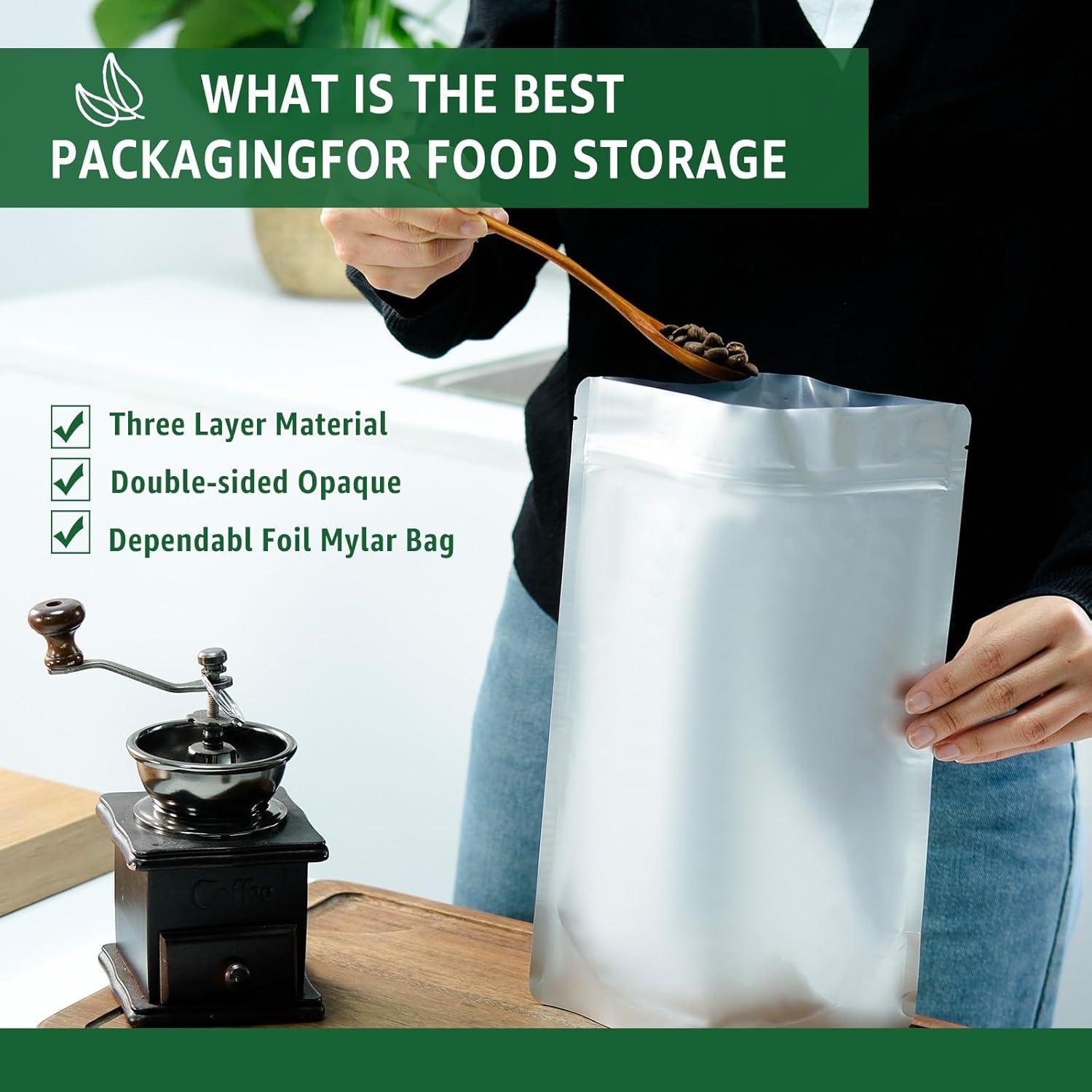 50 Bolsas Mylar 1 Cuarto Kascour 6x9 Pulgadas A Prueba de Olores