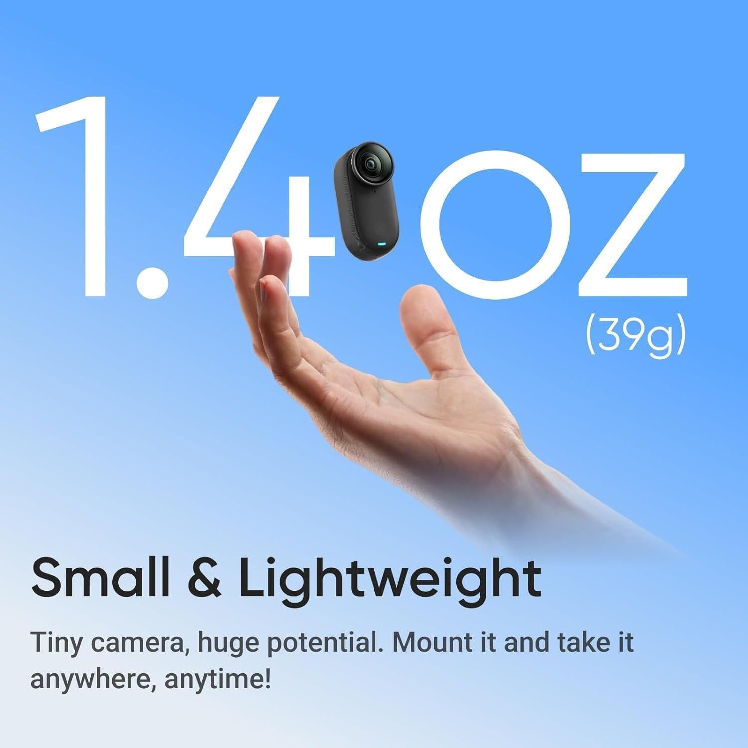 Cámara de Acción Insta360 GO 3S 64GB 4K Negra Impermeable