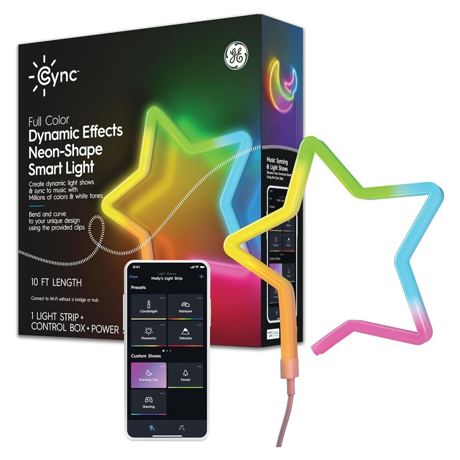 Tira de Luz LED Inteligente Cync GE 3 m con Sincronización de Música