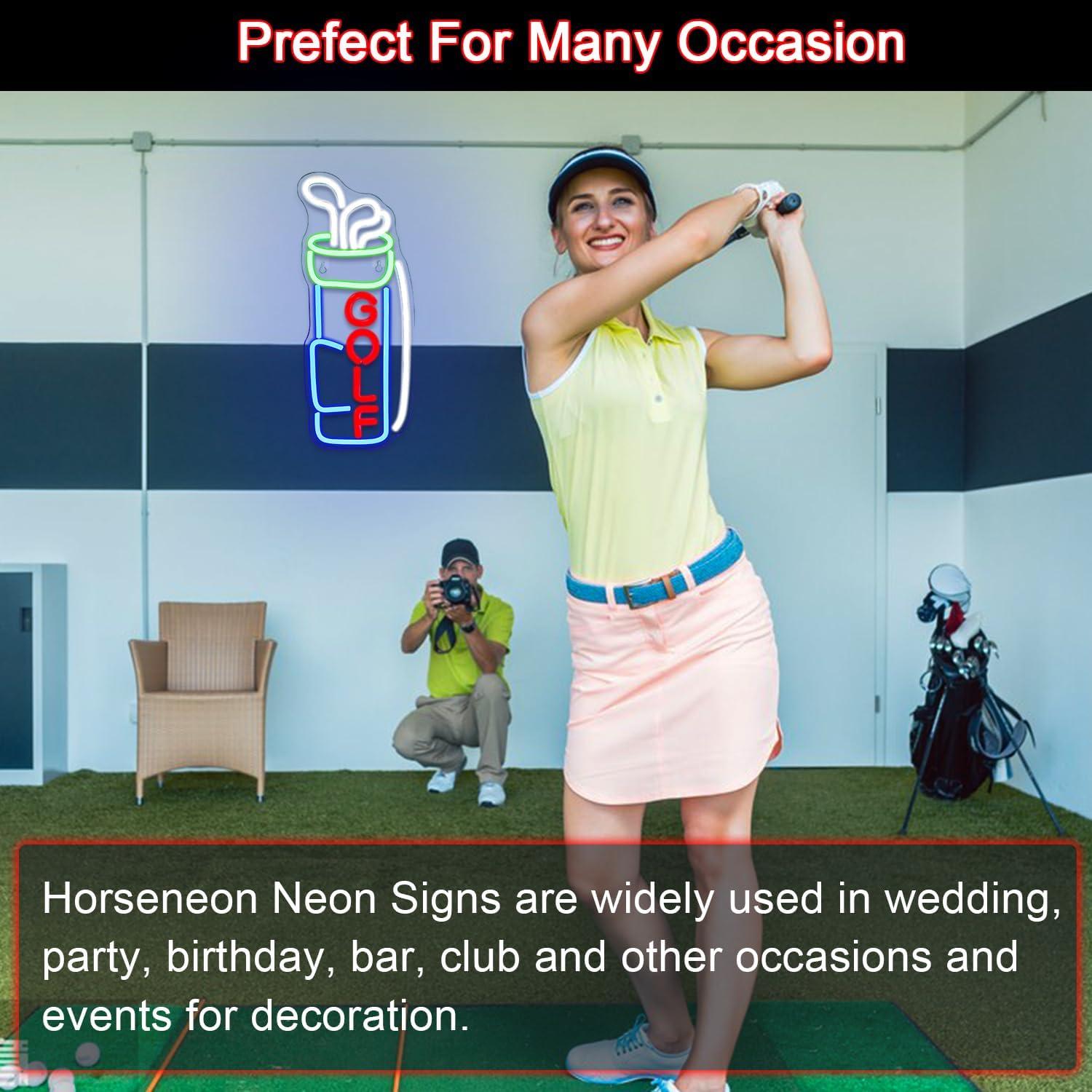 Letrero de Neón LED Golf Horseneon 42.9x29.2 cm USB